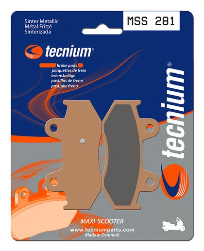 Plaquettes de freins Tecnium Maxi Scooter métal fritté - MSS281 Ref : TE01031A / 1023205 