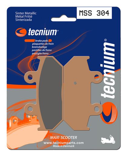 Plaquettes de freins Tecnium Maxi Scooter métal fritté - MSS304 Ref : TE01034A / 1023208 