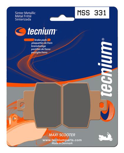 Plaquettes de freins Tecnium Maxi Scooter métal fritté - MSS331 Ref : TE01038A / 1023214 