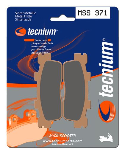 Plaquettes de freins Tecnium Maxi Scooter métal fritté - MSS371 Ref : TE01044A / 1023221 