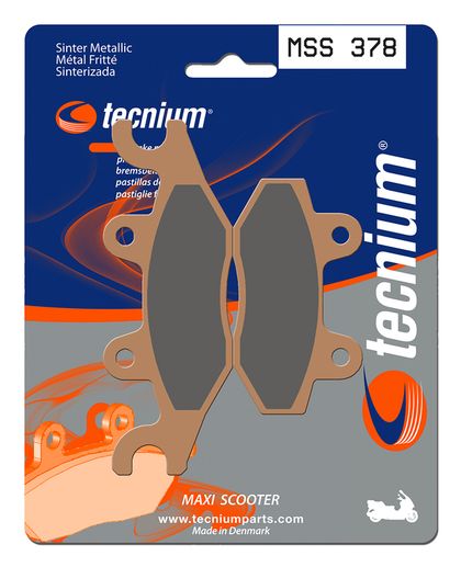 Plaquettes de freins Tecnium Maxi Scooter métal fritté - MSS378 Ref : TE01047A / 1023223 