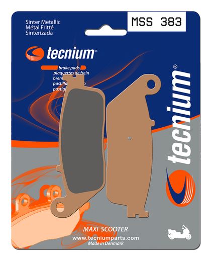 Plaquettes de freins Tecnium Maxi Scooter métal fritté - MSS383 Ref : TE01048A / 1023224 