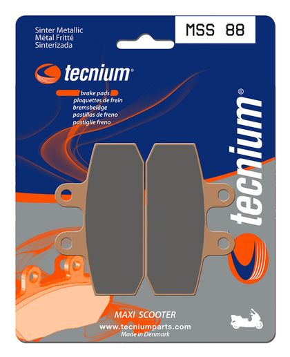Plaquettes de freins Tecnium Maxi Scooter métal fritté - MSS88 Ref : TE01051A / 1023228 