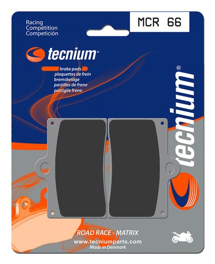 Plaquettes de freins Tecnium Racing métal fritté carbone - MCR66 Ref : TE01997A / 1022605 