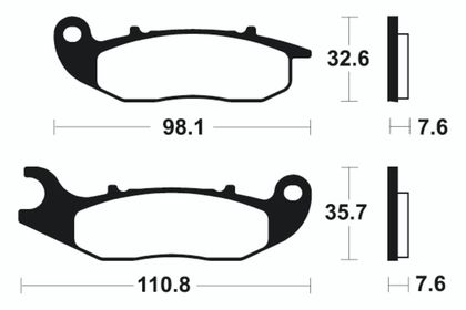 Plaquettes de freins Tecnium MX/Quad métal fritté - MO359