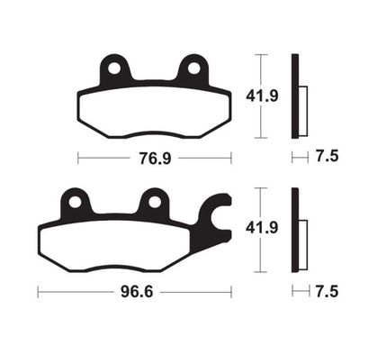 Tecnium Sintered Metal Brake Pads - MF455 Remblokken