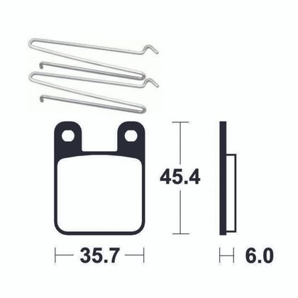 Plaquettes de freins Tecnium Scooter organique - ME319
