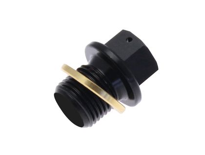Bouchon de vidange Tecnium aluminium noir M19x1,5x14 Universel Ref : TE14828A / 1009731 