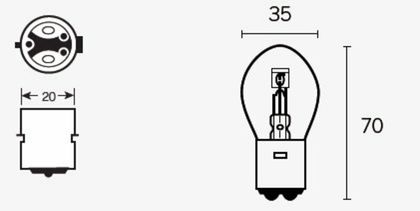 Ampoule Tecnium S1 12V 25/25W - x10 Universel