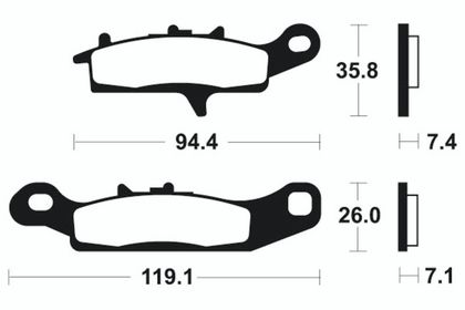 Tecnium Sintered metal MX - MO301 Brake pads