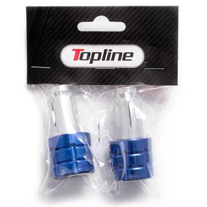 Embouts de guidon TopLine Alu 13 - 17MM Bleu Universel