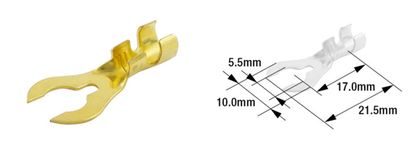 Connectique Tour Max Cosses à fourche mâle Ø5.5mm type B-22 (par 100) Universel