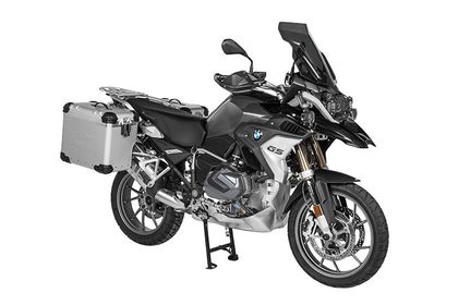 Valise Touratech ZEGA Evo X Avec déport 45/45 - Support gris inclus - Anodisé gris