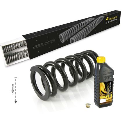 Touratech Front / rear - replacement springs (-40 mm) - Black Suspension kit Ref : TRT00094A / 01-083-5888-0 
