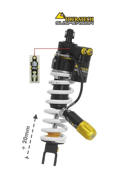 Touratech EXTREME (+20 mm) - White Shock absorber Ref : TRT00114A / 01-403-5872-0 