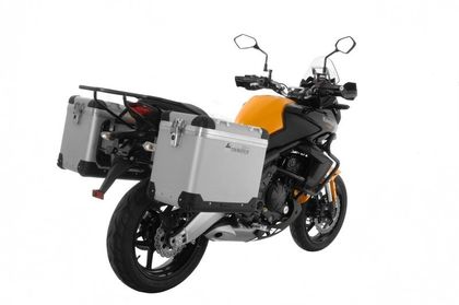 Touratech ZEGA Pro 45/45 - Inclus zwarte steun - Geanodiseerd grijs Zijkoffer