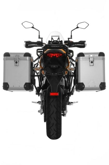 Touratech ZEGA Pro 45/45 - Inclus zwarte steun - Geanodiseerd grijs Zijkoffer