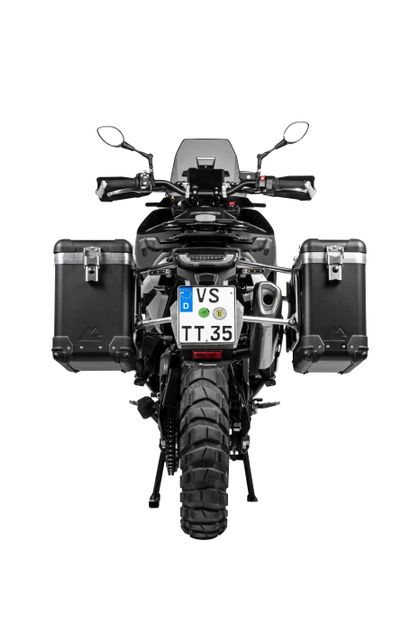 Touratech ZEGA Pro 31/38 - Grey support included - Black anodised Side case Ref : TRT00122A / 01-414-5732-0 