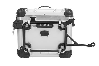 Valise Touratech Kit complet ZEGA Evo 31/38 - Support noir inclus - Anodisé gris