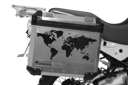 Touratech Wereldkaart voor ZEGA Pro / ZEGA Pro 2 en ZEGA Mundo - Zwart Stickers Universeel