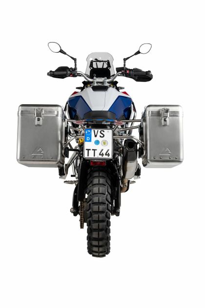 Valise Touratech ZEGA Mundo 38/45 - Support noir inclus - Alu Ref : TRT00199A / 01-083-6185-0 BMW 900 F 900 GS - 2024 - 2026