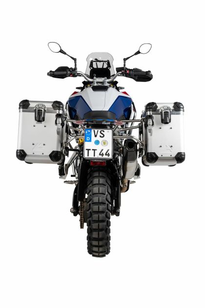 Valise Touratech Kit complet ZEGA Evo 38/45 - Support noir inclus - Anodisé gris Ref : TRT00200A / 01-083-6886-0 BMW 900 F 900 GS - 2024 - 2026
