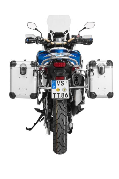 Touratech Komplettes Kit ZEGA Evo 38/45 - Graue Halterung enthalten - Grau eloxiert Seitenkoffer Ref : TRT00212A / 01-402-7836-0 