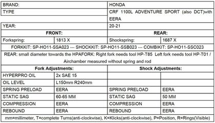 Kit suspension Touratech Avant/arrière - Kit Ressorts progressifs (Pour modèle avec EERA) - Noir
