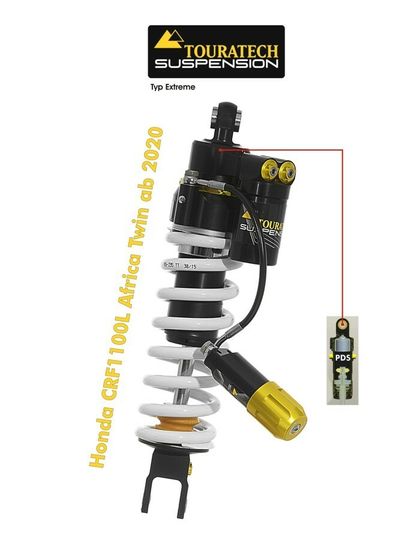 Touratech EXTREME - White Shock absorber Ref : TRT00220A / 01-403-5871-0 