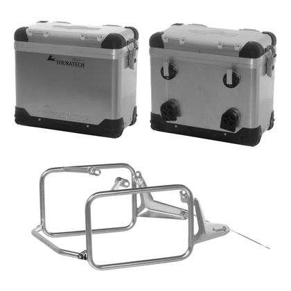 Touratech Komplettset ZEGA Pro 38/38 - Graue Halterung inklusive - Aluminium Seitenkoffer Ref : TRT00256A / 01-035-5710-0 BMW 1300 R 1300 GS - 2023 - 2026