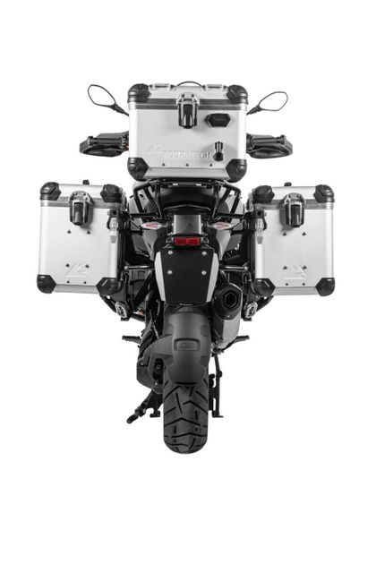 Valise Touratech Kit complet ZEGA Evo 45/45 - Support noir inclus - Anodisé gris Ref : TRT00271A / 01-035-6871-0 BMW 1300 R 1300 GS - 2023 - 2026