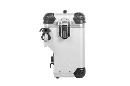 Valise Touratech ZEGA Evo X Avec déport 45/45 - Support gris inclus - Anodisé gris