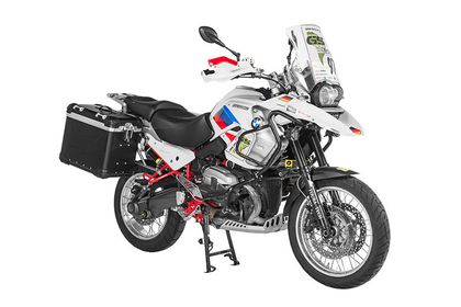 Valise Touratech ZEGA Evo X Avec déport 45/45 - Support gris inclus - Anodisé noir