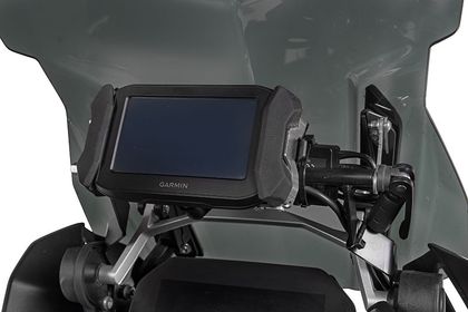 Touratech Windshield stabiliser with GPS mount adapter - Black Mounting kit for windscreen