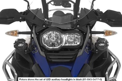 Touratech Additional LED - right fog light / left high beam - Black Lights