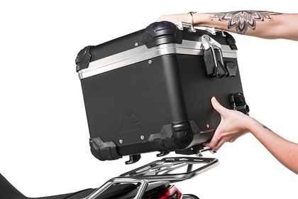 Touratech ZEGA Evo 38L - Rapid Trap - Schwarz eloxiert Top Case Universell