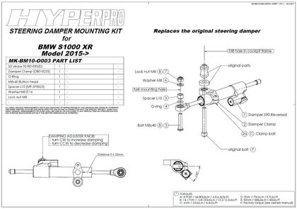 Touratech CSC with mounting kit - Black Steering damper