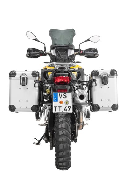 Valise Touratech Kit complet ZEGA Evo 38/45 - Support noir inclus - Anodisé gris Ref : TRT00471A / 01-082-6886-0 