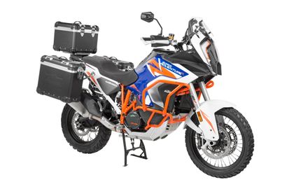 Valise Touratech Kit complet ZEGA Evo 31/38 - Support gris inclus - Anodisé noir