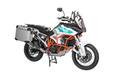 Valise Touratech Kit complet ZEGA Evo 31/38 - Support noir inclus - Anodisé gris