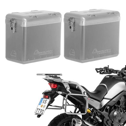 Valise Touratech ZEGA Mundo 38/38 - Support gris inclus - Alu Ref : TRT00538A / 01-401-6110-0 