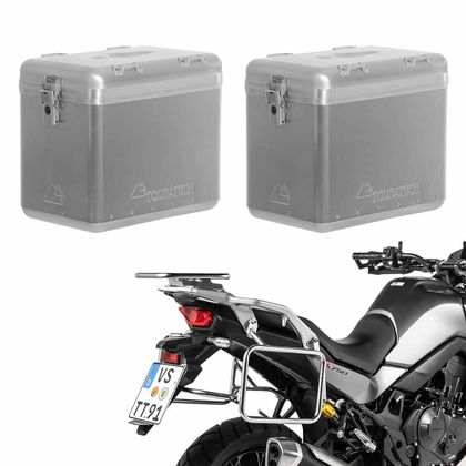 Valise Touratech ZEGA Mundo 38/38 - Support gris inclus - Alu
