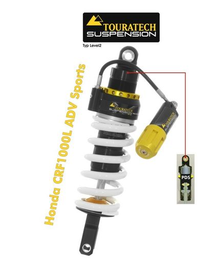 Touratech Level 2 / PDS - White Shock absorber Ref : TRT00557A / 01-402-5862-0 