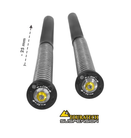 Touratech Cartridge lowering -25mm - Black Fork springs Ref : TRT00591A / 01-403-5877-0 