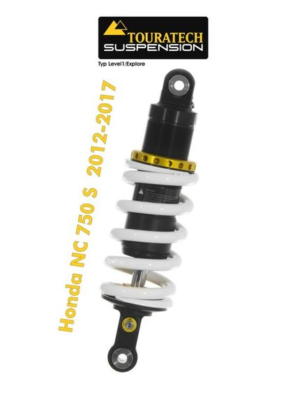 Touratech Back - Level 1 - White Shock absorber Ref : TRT00620A / 01-405-5860-0 