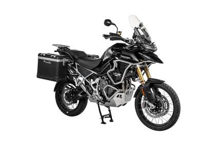 Touratech ZEGA Pro 38/45 - Graue Halterung inklusive - Schwarz eloxiert Seitenkoffer