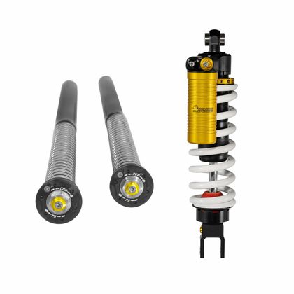 Kit suspension Touratech Amortisseur EXTREME 2 + cartouche EXTREME (+25 mm) - Noir - Jaune Ref : TRT00719A / 01-632-5859-0 
