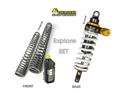 Kit suspension Touratech Avant / Arrière - WTE Level 2 - Blanc Ref : TRT00725A / 01-632-5877-0 