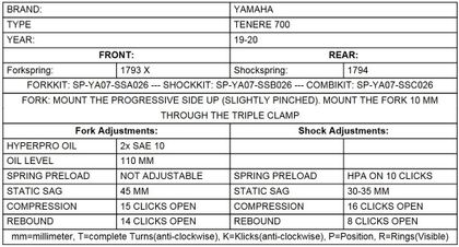 Kit suspension Touratech Avant / Arrière - WTE Level 2 - Blanc