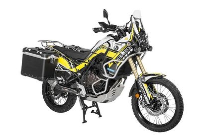 Valise Touratech ZEGA Evo X Avec déport 45/45 - Support gris inclus - Anodisé noir